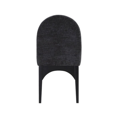 Waldorf Black Chenille Fabric Dining Chair