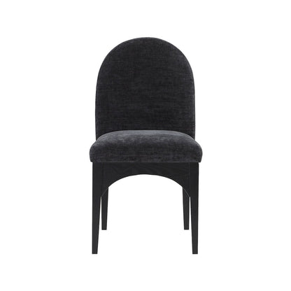 Waldorf Black Chenille Fabric Dining Chair