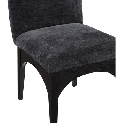 Waldorf Black Chenille Fabric Dining Chair
