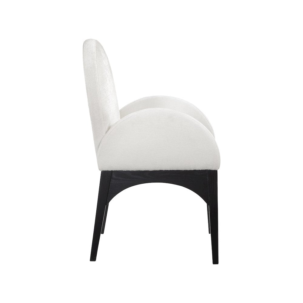 Waldorf Cream Chenille Fabric Dining Chair
