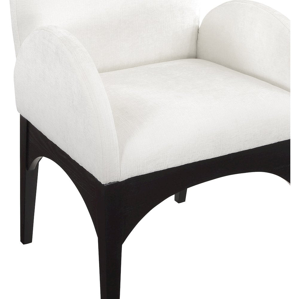 Waldorf Cream Chenille Fabric Dining Chair