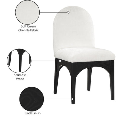 Waldorf Cream Chenille Fabric Dining Chair