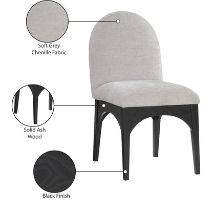 Waldorf Grey Chenille Fabric Dining Chair