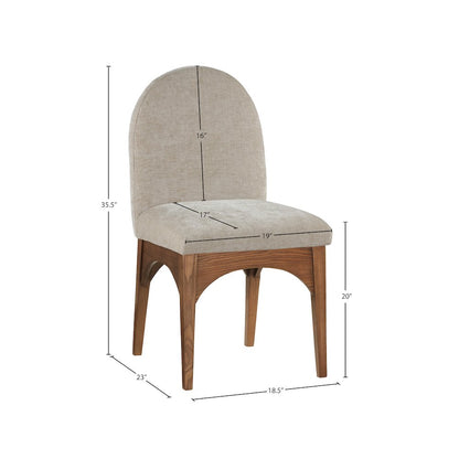 Waldorf Beige Chenille Fabric Dining Chair