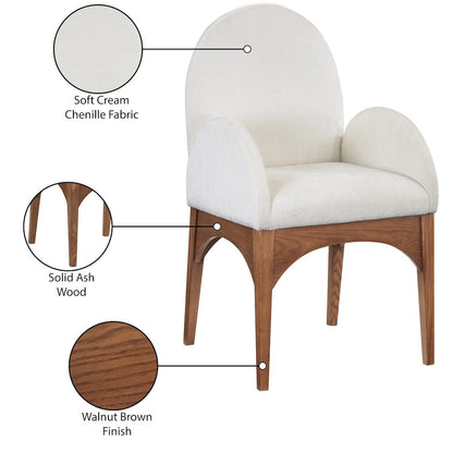 Waldorf Cream Chenille Fabric Dining Chair