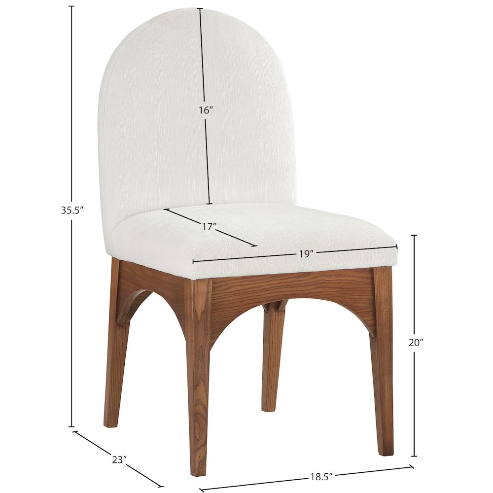 Waldorf Cream Chenille Fabric Dining Chair