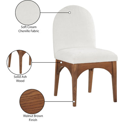 Waldorf Cream Chenille Fabric Dining Chair