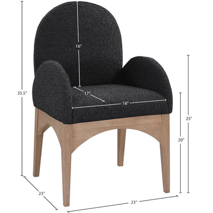 Waldorf Black Boucle Fabric Dining Chair