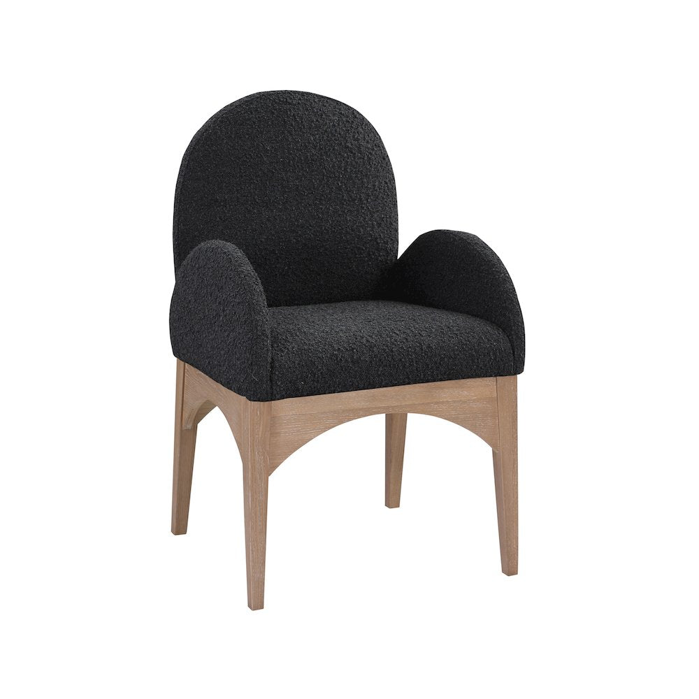 Waldorf Black Boucle Fabric Dining Chair