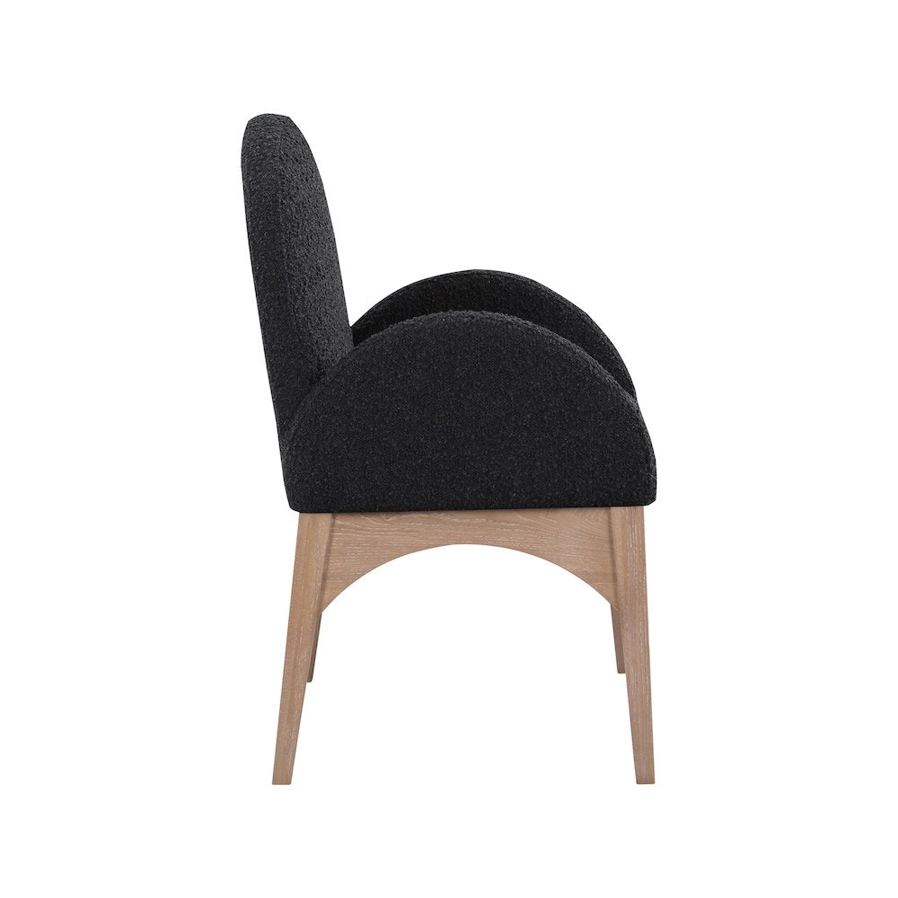 Waldorf Black Boucle Fabric Dining Chair