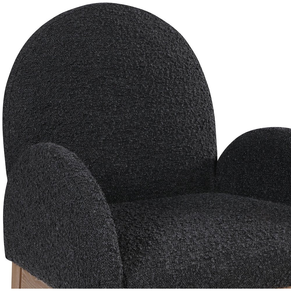 Waldorf Black Boucle Fabric Dining Chair