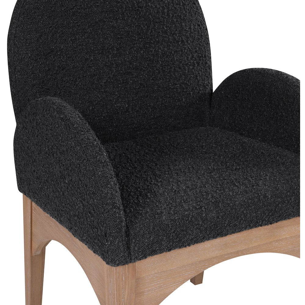 Waldorf Black Boucle Fabric Dining Chair