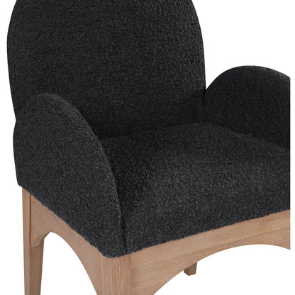 Waldorf Black Boucle Fabric Dining Chair