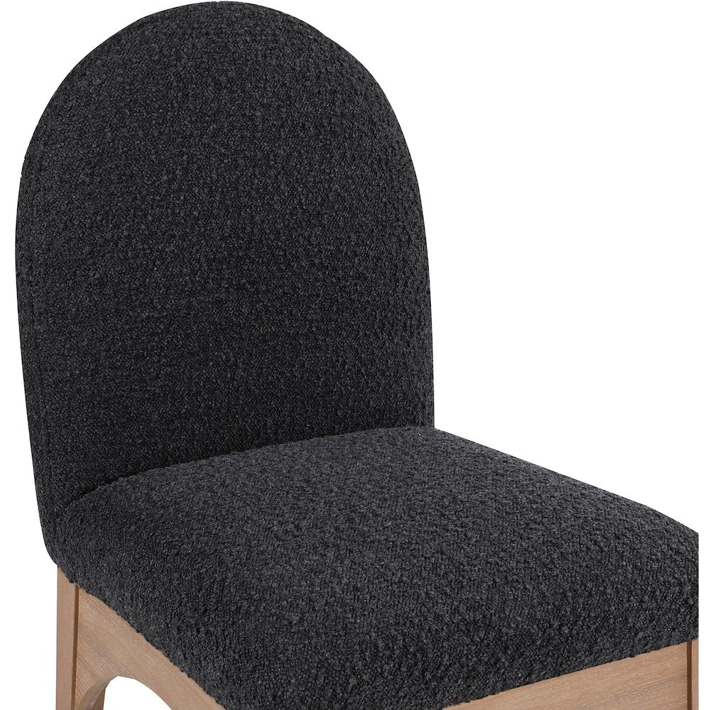 Waldorf Black Boucle Fabric Dining Chair