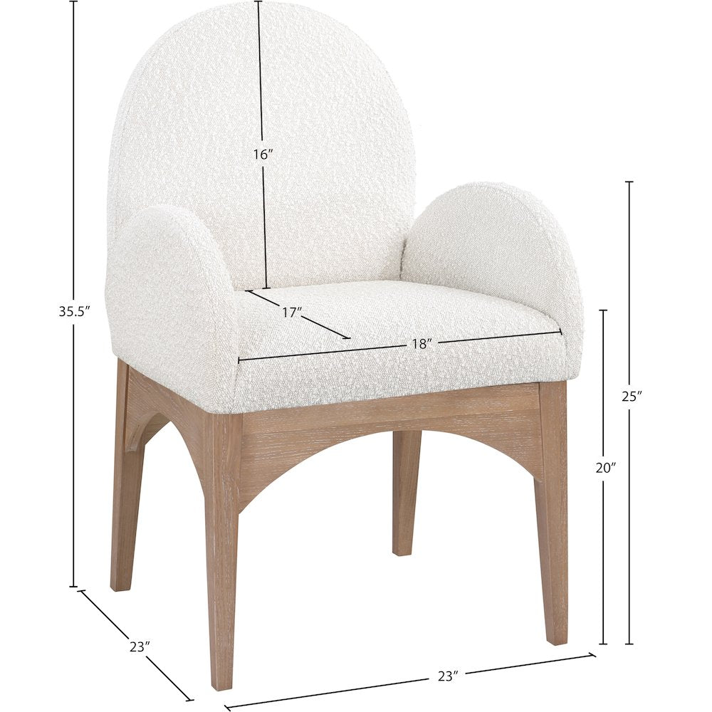 Waldorf Cream Boucle Fabric Dining Chair