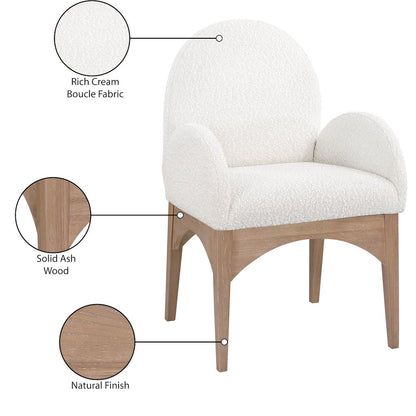 Waldorf Cream Boucle Fabric Dining Chair
