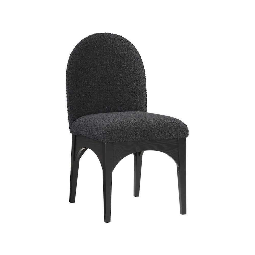 Waldorf Black Boucle Fabric Dining Chair