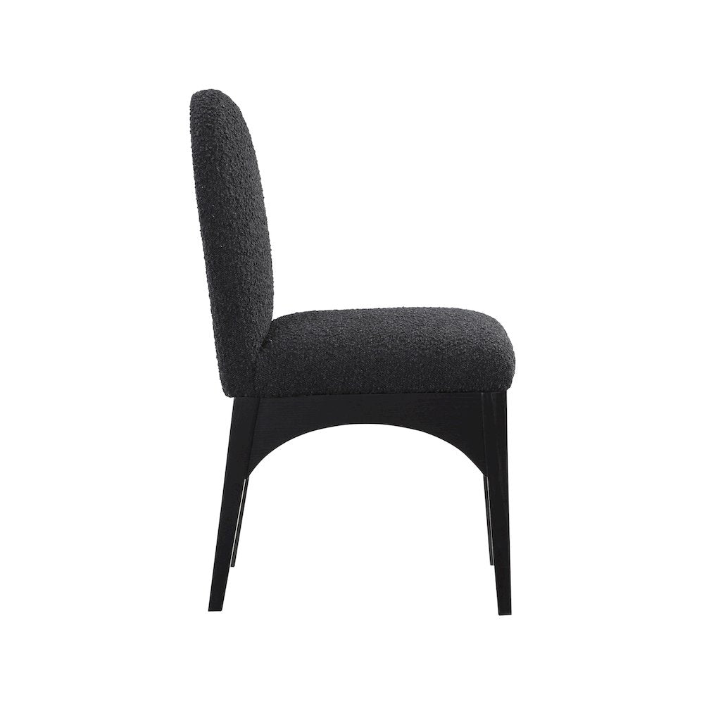 Waldorf Black Boucle Fabric Dining Chair