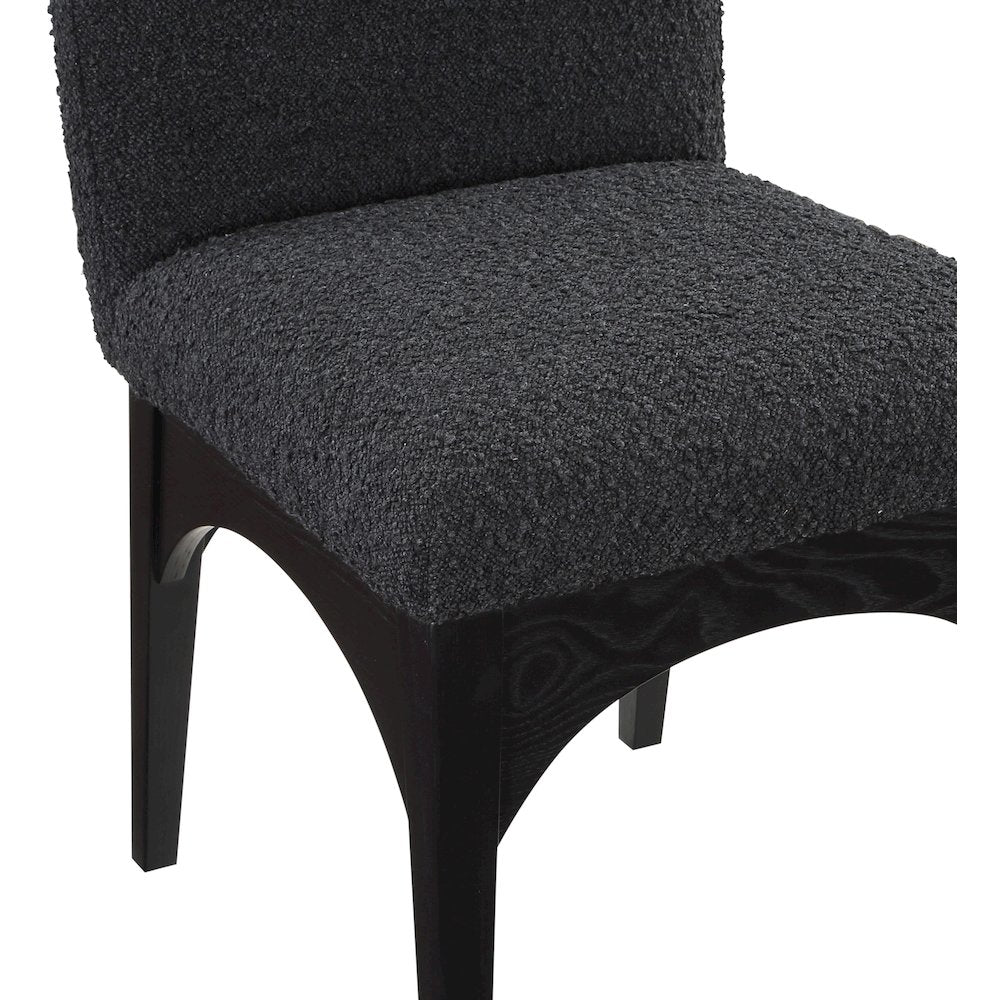 Waldorf Black Boucle Fabric Dining Chair