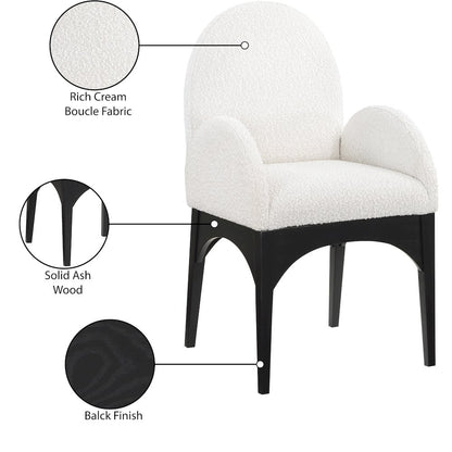 Waldorf Cream Boucle Fabric Dining Chair
