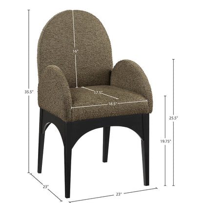 Waldorf Olive Boucle Fabric Dining Chair