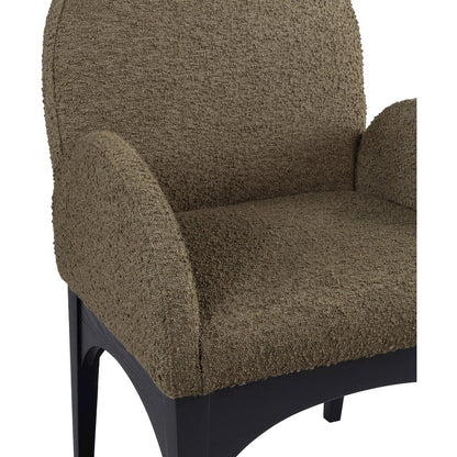 Waldorf Olive Boucle Fabric Dining Chair