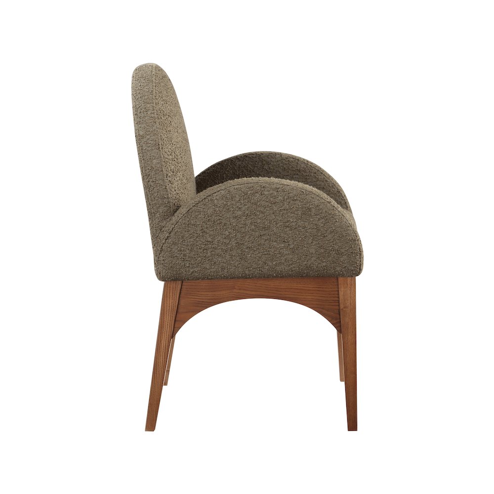 Waldorf Olive Boucle Fabric Dining Chair