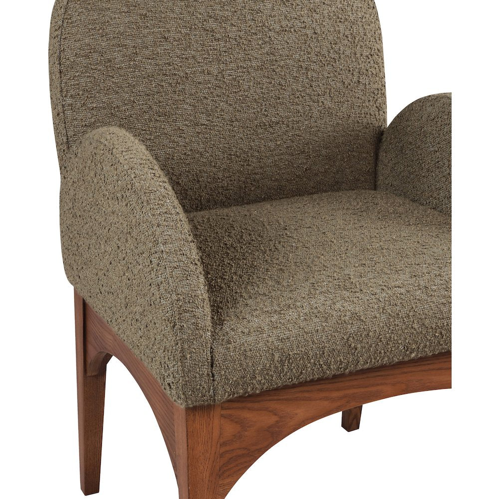 Waldorf Olive Boucle Fabric Dining Chair