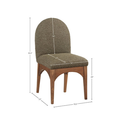 Waldorf Olive Boucle Fabric Dining Chair