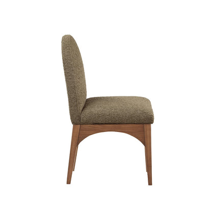 Waldorf Olive Boucle Fabric Dining Chair