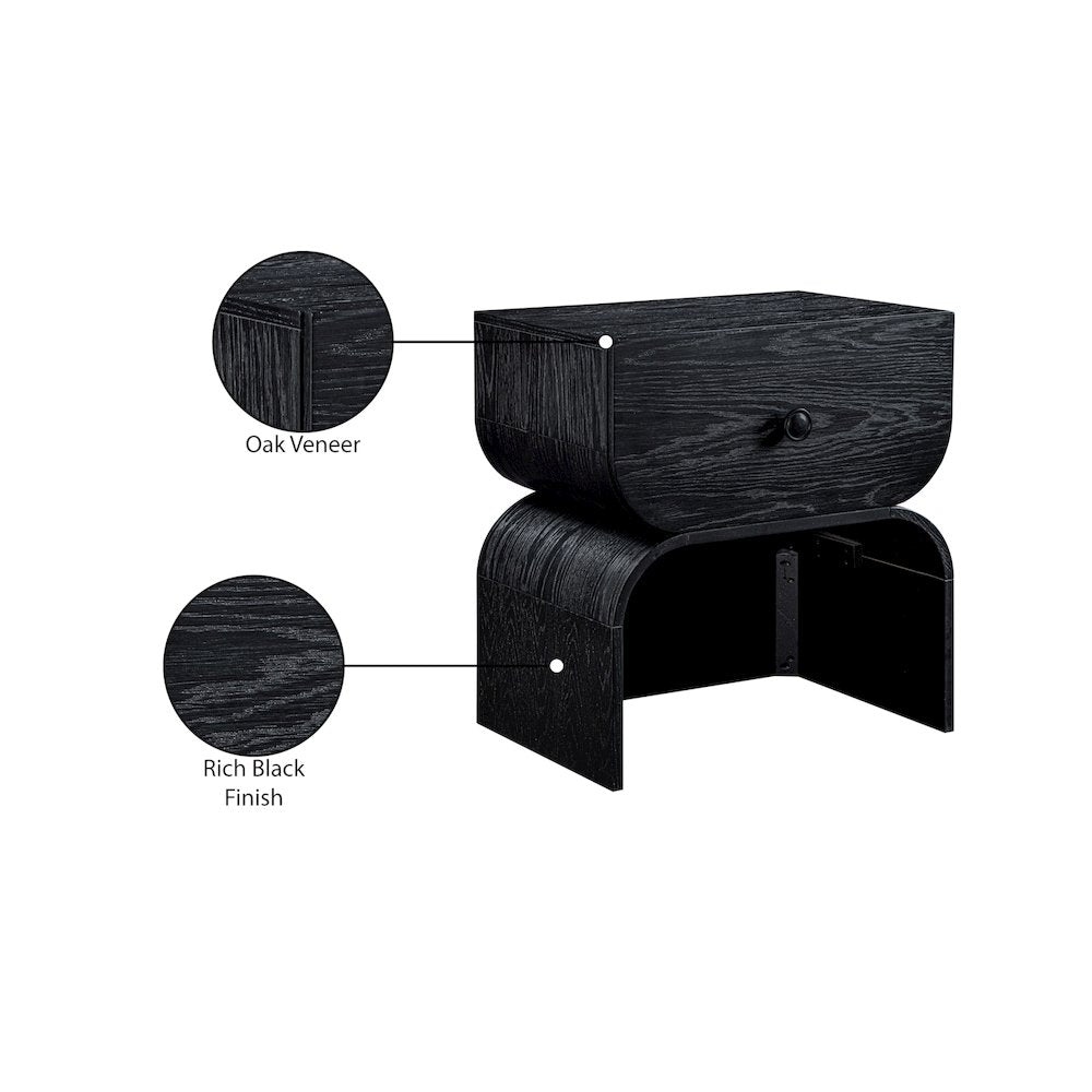 Jace Black Night Stand