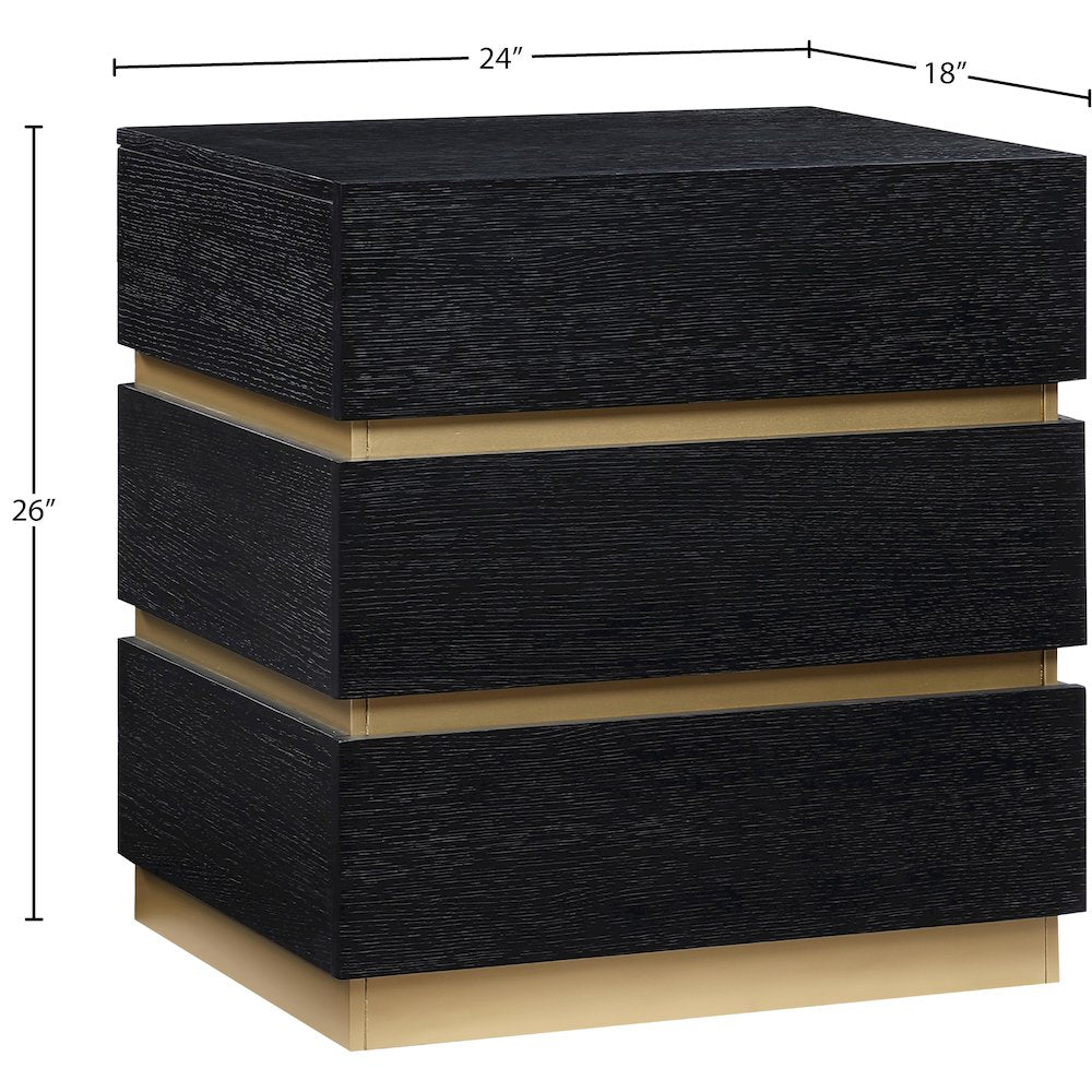Zaylan Black Night Stand