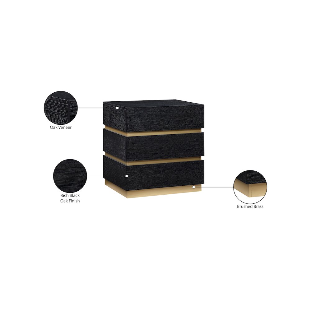 Zaylan Black Night Stand