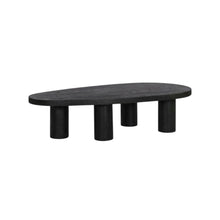 Art Deco Black Coffee Table with Black Oak Finish, Sturdy Construction