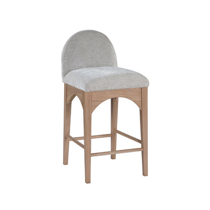 Waldorf Grey Chenille Fabric Stool