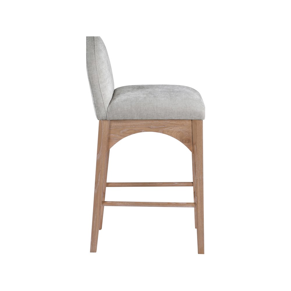 Waldorf Grey Chenille Fabric Stool