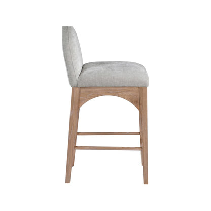 Waldorf Grey Chenille Fabric Stool