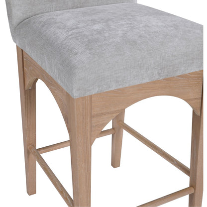 Waldorf Grey Chenille Fabric Stool