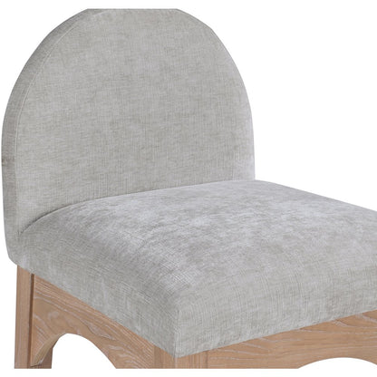 Waldorf Grey Chenille Fabric Stool