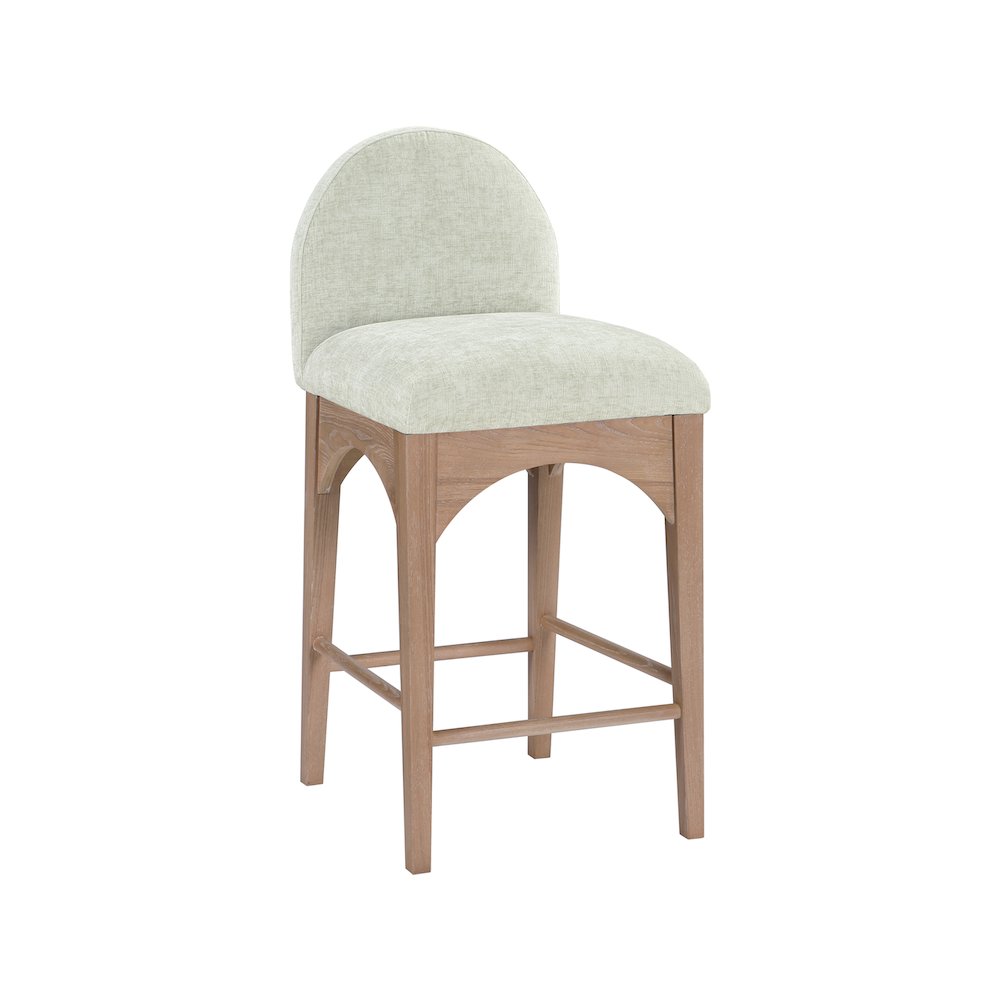 Waldorf Mint Chenille Fabric Stool