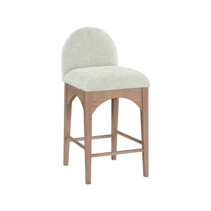 Waldorf Mint Chenille Fabric Stool