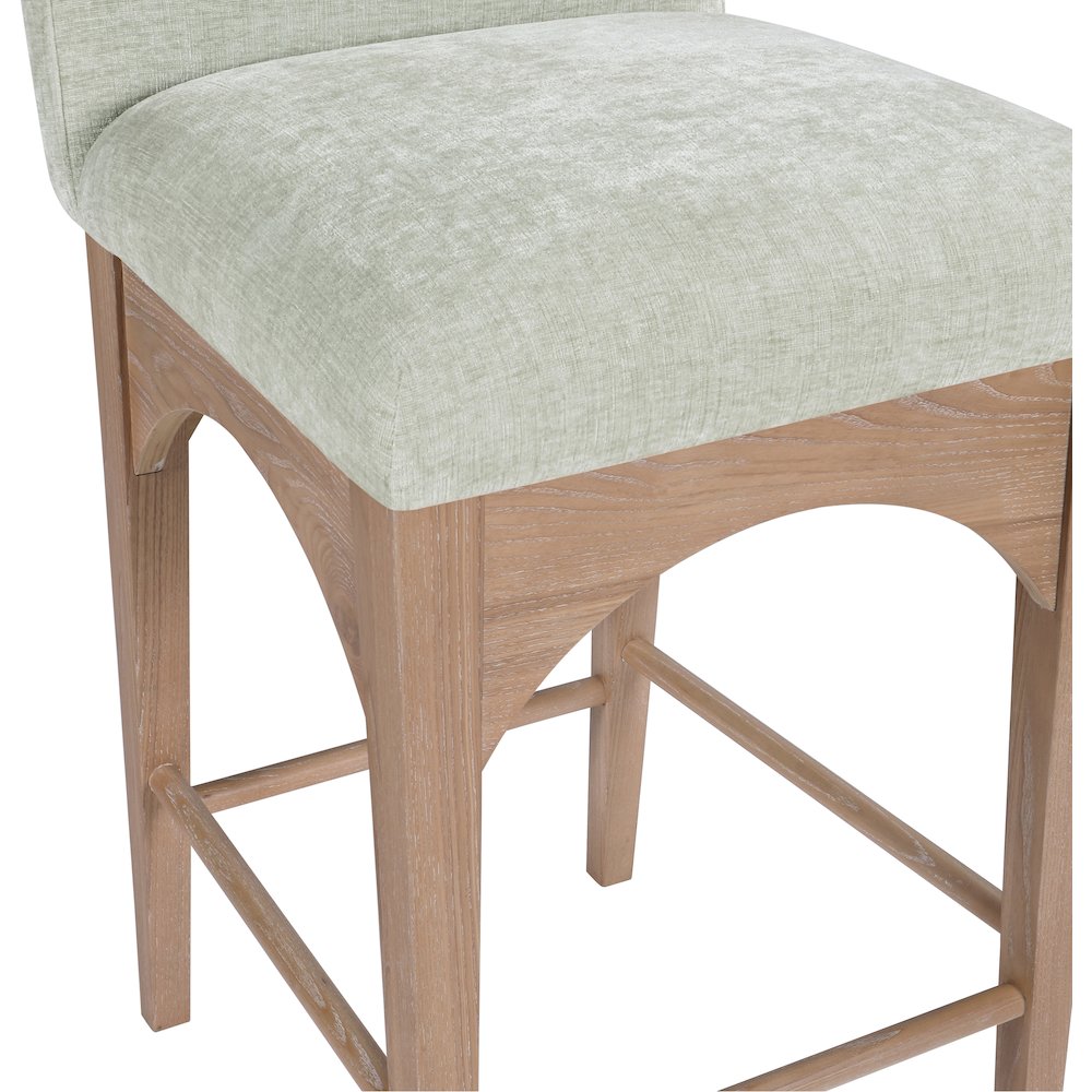 Waldorf Mint Chenille Fabric Stool