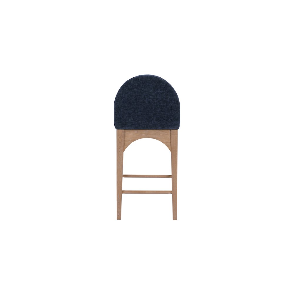Waldorf Navy Chenille Fabric Stool
