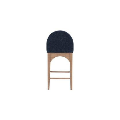 Waldorf Navy Chenille Fabric Stool