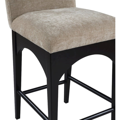 Waldorf Beige Chenille Fabric Stool