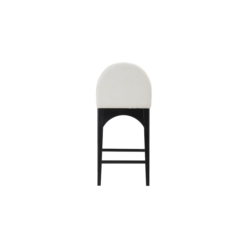 Waldorf Cream Chenille Fabric Stool