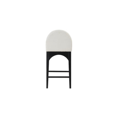 Waldorf Cream Chenille Fabric Stool