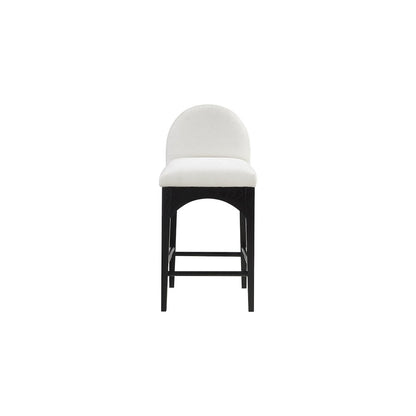Waldorf Cream Chenille Fabric Stool