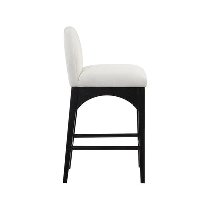 Waldorf Cream Chenille Fabric Stool