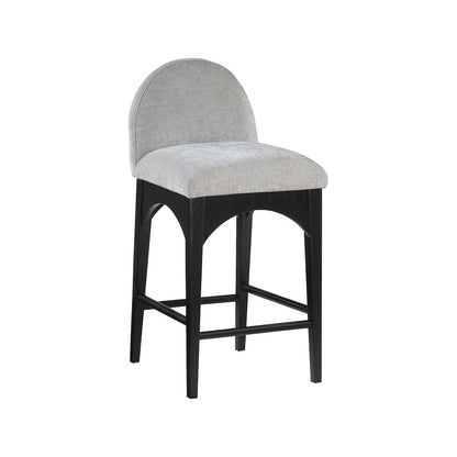 Waldorf Grey Chenille Fabric Stool